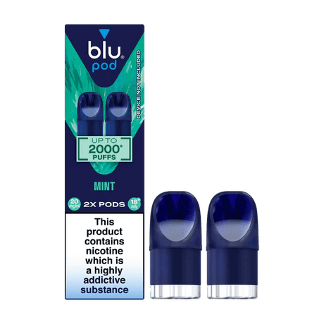 Mint blu Bar Prefilled Pods 20mg | 6 Pack Bundle - VAPOURS CLUB