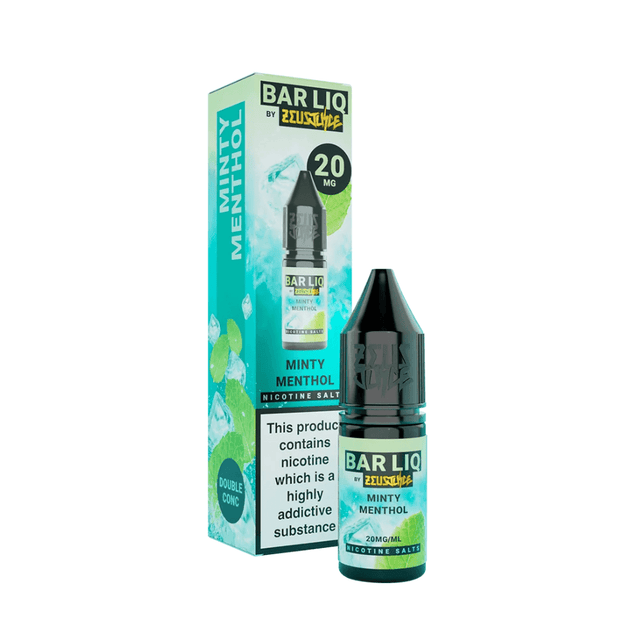 Minty Menthol BAR LIQ Zeus Juice Nic Salts E-Liquid - VAPOURS CLUB