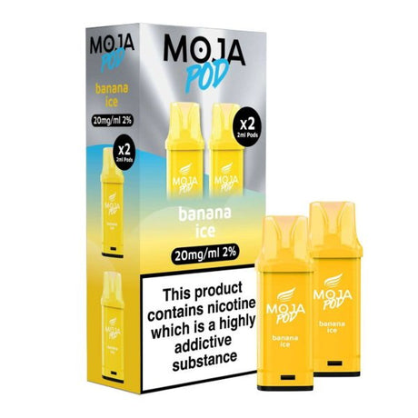 MOJA Banana Ice Vape Pods By Liberty Flights - VAPOURS CLUB