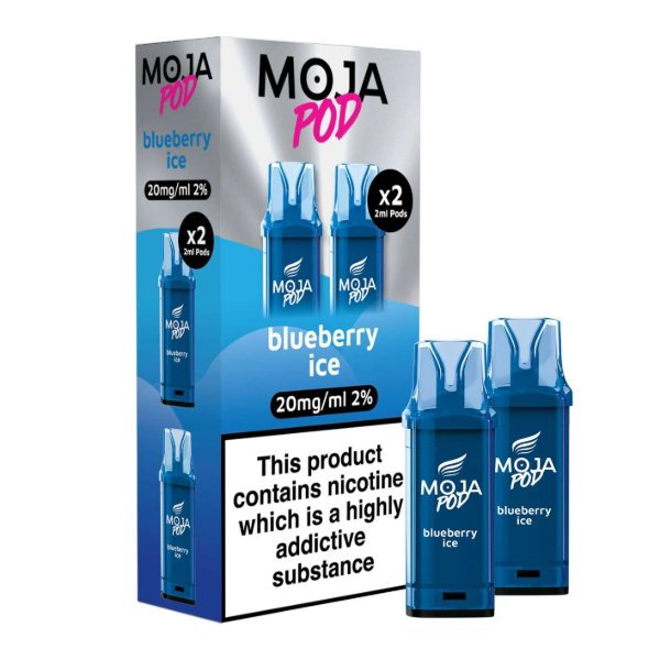 MOJA Blueberry Ice Vape Pods By Liberty Flights - VAPOURS CLUB