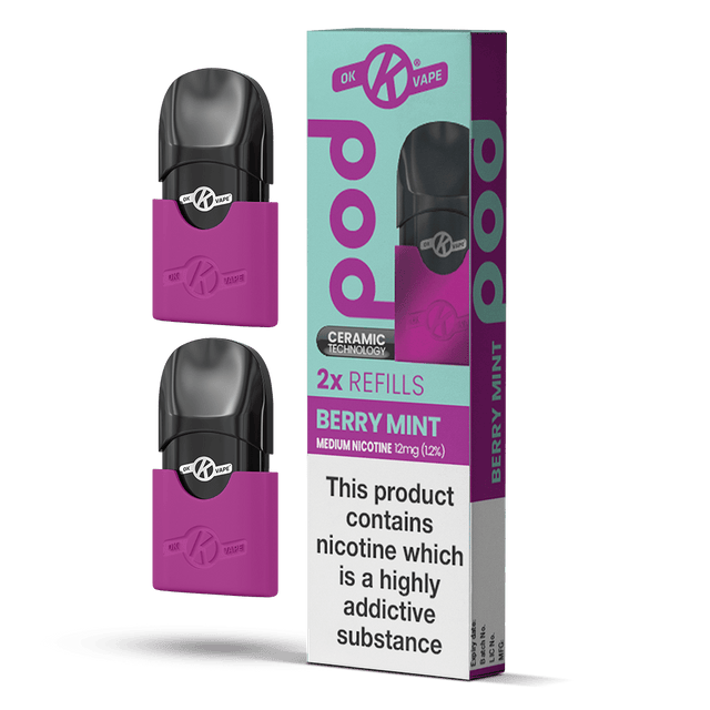 OK VAPE Berry Mint Pod Refills - VAPOURS CLUB