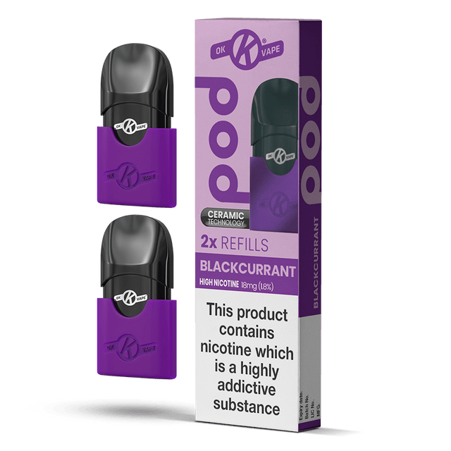 OK VAPE Blackcurrant Pod Refills - VAPOURS CLUB