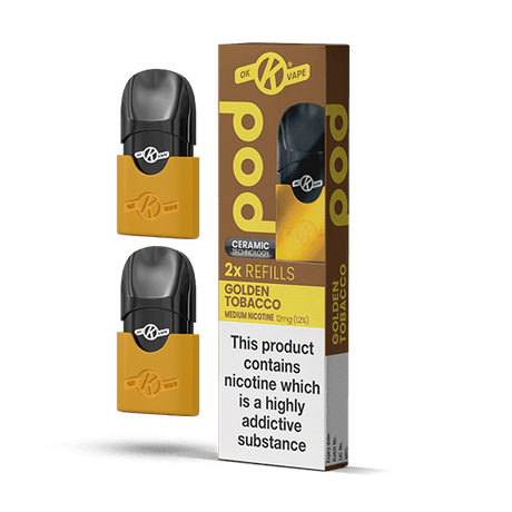 OK VAPE Golden Tobacco Pod Refills - VAPOURS CLUB