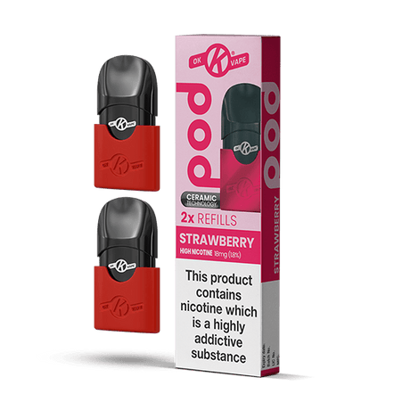 OK VAPE Strawberry Pod Refills - VAPOURS CLUB