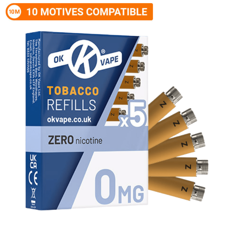 OK VAPE Tobacco Cartomiser Refills – Nicotine Free 0mg - VAPOURS CLUB