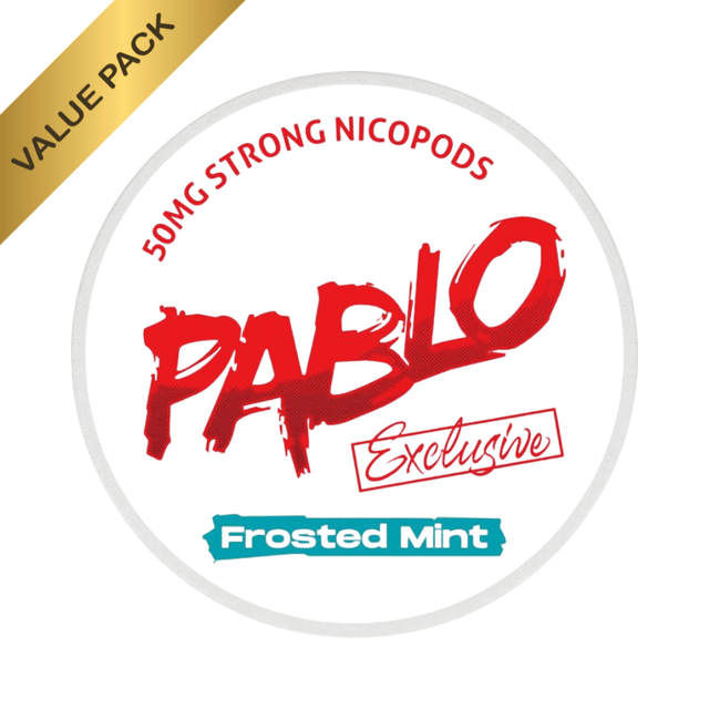 Pablo Exclusive Frosted Mint Nicotine Pouches 50mg - VAPOURS CLUB