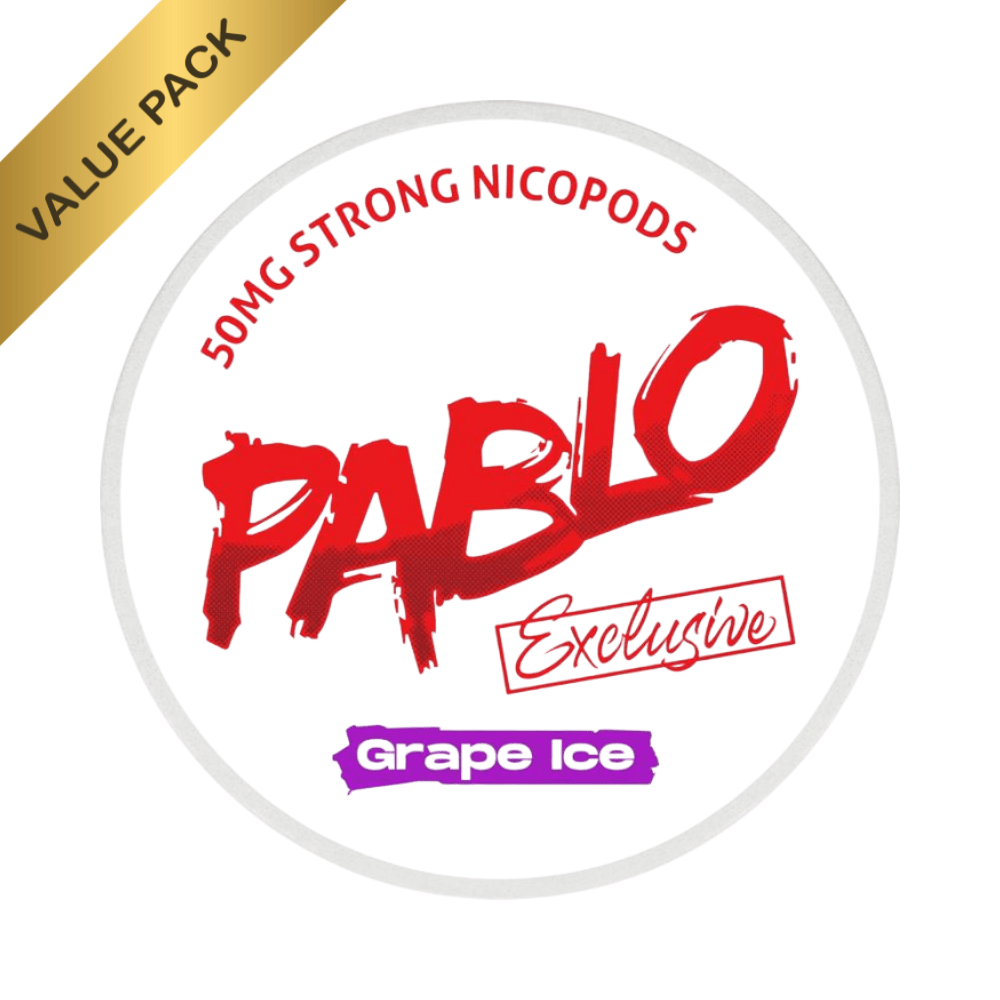 Pablo Exclusive Grape Ice Nicotine Pouches 50mg - VAPOURS CLUB