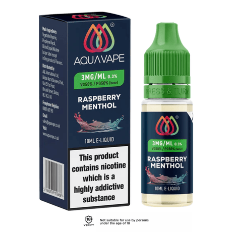 Raspberry Menthol AQUA VAPE E-Liquid - VAPOURS CLUB