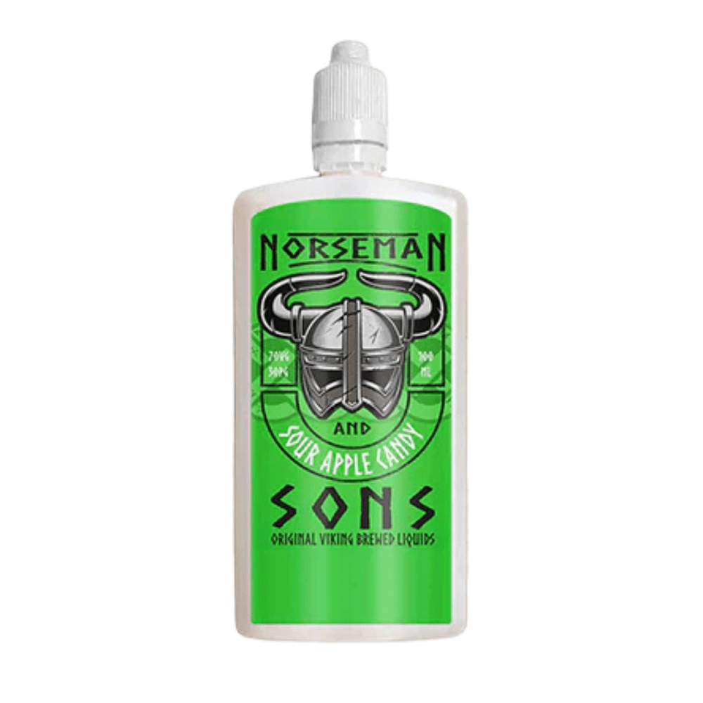 Sour Apple Candy Norseman & Sons Shortfill E-Liquid 100ml - VAPOURS CLUB