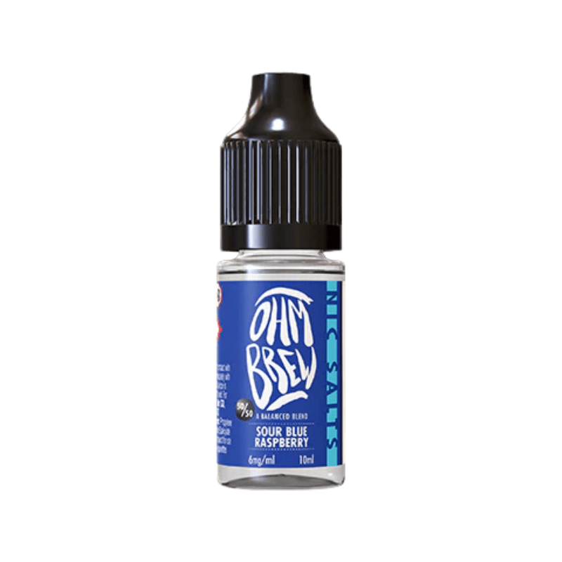 Sour Blue Raspberry Ohm Brew Nic Salt 50/50 E-Liquid - VAPOURS CLUB