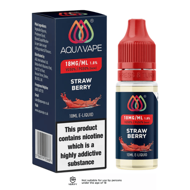 Strawberry AQUA VAPE E-Liquid - VAPOURS CLUB