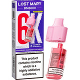 Strawberry Raspberry Blackberry Lost Mary BM6000 Refill Pod