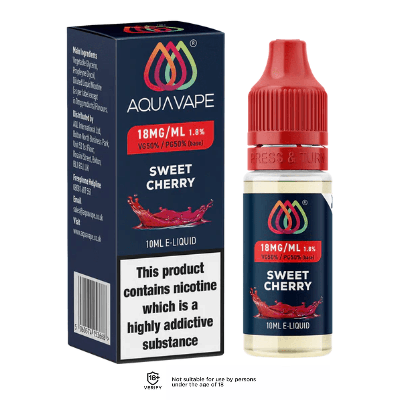 Sweet Cherry AQUA VAPE E-Liquid - VAPOURS CLUB
