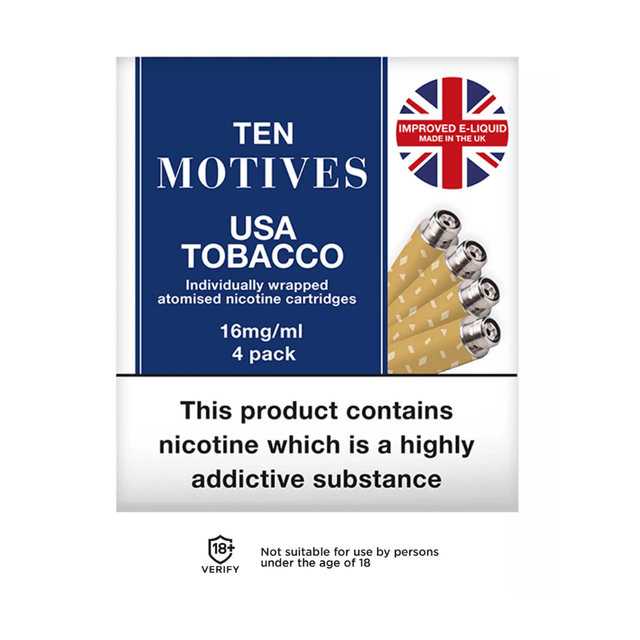 Ten Motives USA Tobacco Refills - VAPOURS CLUB