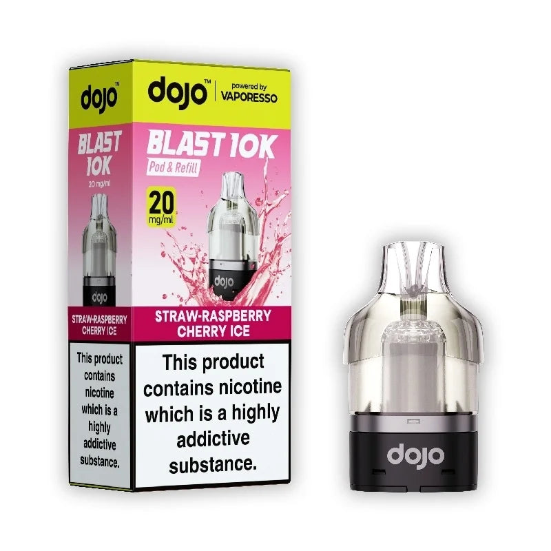 Straw-Raspberry Cherry Ice DOJO Blast 10K Pod By Vaporesso